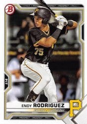2021 Bowman Draft Base Set Endy Rodriguez #BD-168 card