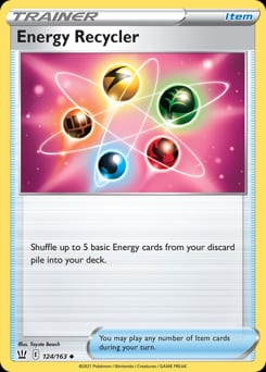 Battle Styles Energy Recycler #124 card