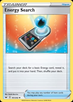 2020 Sword & Shield Energy Search #161 card
