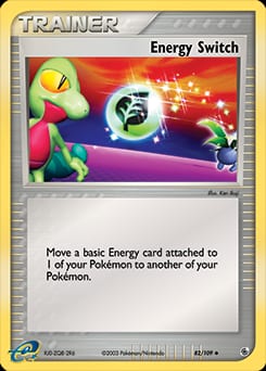 2003 Ruby & Sapphire Energy Switch #82 card