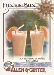 2023 Topps Allen & Ginter Fun in the Sun Enjoying a Piña Colada #FITS-15 card