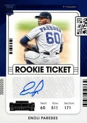 2021 Panini Contenders Base Set Enoli Paredes #205 card