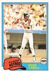 1981 Topps Base Set Enos Cabell #45 card