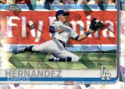 2019 Topps Chrome Sapphire Edition Base Set Enrique Hernandez #117 card