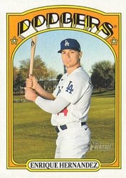 2021 Topps Heritage Base Set Enrique Hernandez #459 card