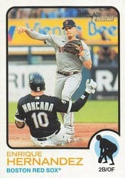 2022 Topps Heritage Base Set Enrique Hernandez #188 card