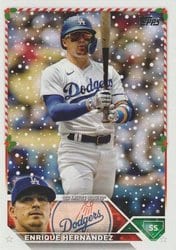 2023 Topps Holiday Base Set Enrique Hernández #H124 card