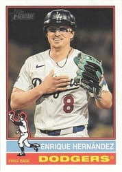 2025 Topps Heritage Base Set Enrique Hernández #604b card
