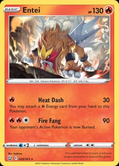 2021 Battle Styles Entei #20 card