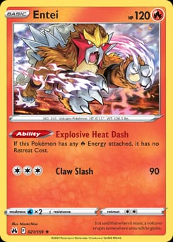 2023 Crown Zenith Entei #21 card