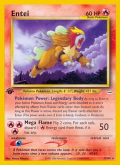 2001 Neo Revelation Entei #17 card