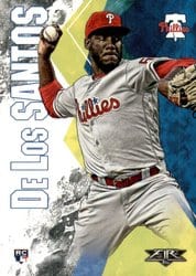 2019 Topps Fire Base Set Enyel De Los Santos #75 card