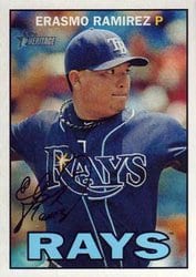 2016 Topps Heritage Base Set Erasmo Ramirez #197 card