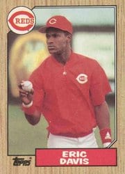 1987 Topps Base Set Eric Davis #412 card