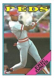 1988 Topps Base Set Eric Davis #150 card