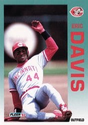 1992 Fleer Base Set Eric Davis #403 card