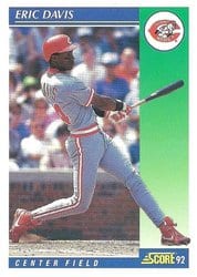 1992 Score Base Set Eric Davis #44 card