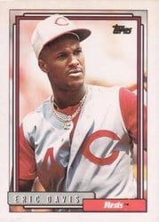 1992 Topps Base Set Eric Davis #610 card