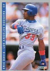 1993 Fleer Base Set Eric Davis #445 card