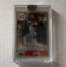 2022 Topps Clearly Authentic 1987 Topps Baseball Autographs Eric Davis #87TBA-ED card