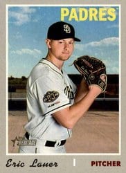 2019 Topps Heritage Base Set Eric Lauer #626 card