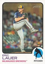 2022 Topps Heritage Base Set Eric Lauer #336 card