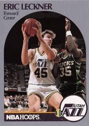 1990-91 Hoops Base Set Eric Leckner #291 card