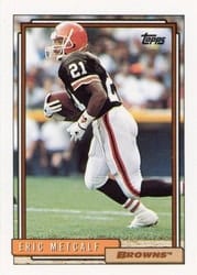 1992 Topps Base Set Eric Metcalf #301 card