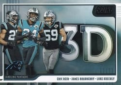 2020 Score 3D Eric Reid / James Bradberry / Luke Kuechly #3D-LEJ card