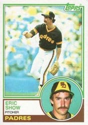 1983 Topps Base Set Eric Show #68 card