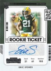 2021 Panini Contenders Base Set Eric Stokes #157 card