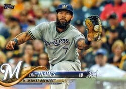 2018 Topps Base Set Eric Thames #615 card