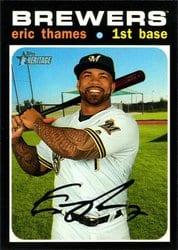 2020 Topps Heritage Base Set Eric Thames #397 card