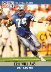 1990 Pro Set Base Set Eric Williams #105 card