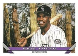 1993 Topps Base Set Eric Young #551 card