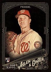 2018 Topps Allen & Ginter X Base Set Erick Fedde #323 card