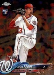 2018 Topps Chrome Base Set Erick Fedde #76 card