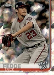2019 Topps Chrome Sapphire Edition Base Set Erick Fedde #398 card