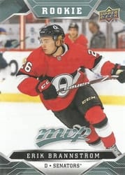 2019-20 Upper Deck MVP Base Set Erik Brannstrom #227 card