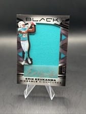 2022 Panini Black Sizeable Signatures Rookie Jersey Erik Ezukanma #SSR-EEZ card