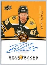 2023-24 Upper Deck Boston Bruins Centennial Bear Tracks Autographs Erik Haula #BT-EH card
