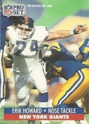 1991 Pro Set Base Set Erik Howard #64 card
