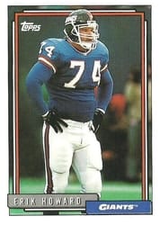 1992 Topps Base Set Erik Howard #36 card