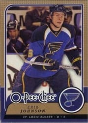 2008-09 O-Pee-Chee Base Set Erik Johnson #262 card
