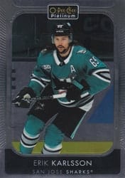 2021-22 O-Pee-Chee Platinum Base Set Erik Karlsson #11 card