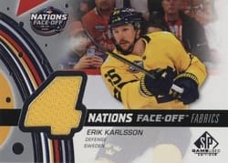 2025-26 SP Game Used 2025 4 Nations Face-Off Fabrics Erik Karlsson #4N-EK card