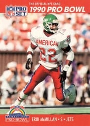 1990 Pro Set Base Set Erik McMillan #354 card