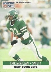 1991 Pro Set Base Set Erik McMillan #247 card