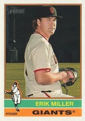 2025 Topps Heritage Base Set Erik Miller #558 card
