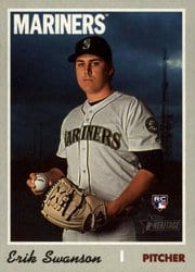 2019 Topps Heritage Base Set Erik Swanson #718 card